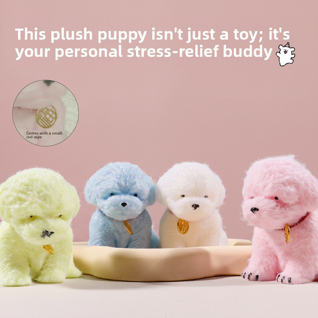 Animal squishy photographed against a pink background