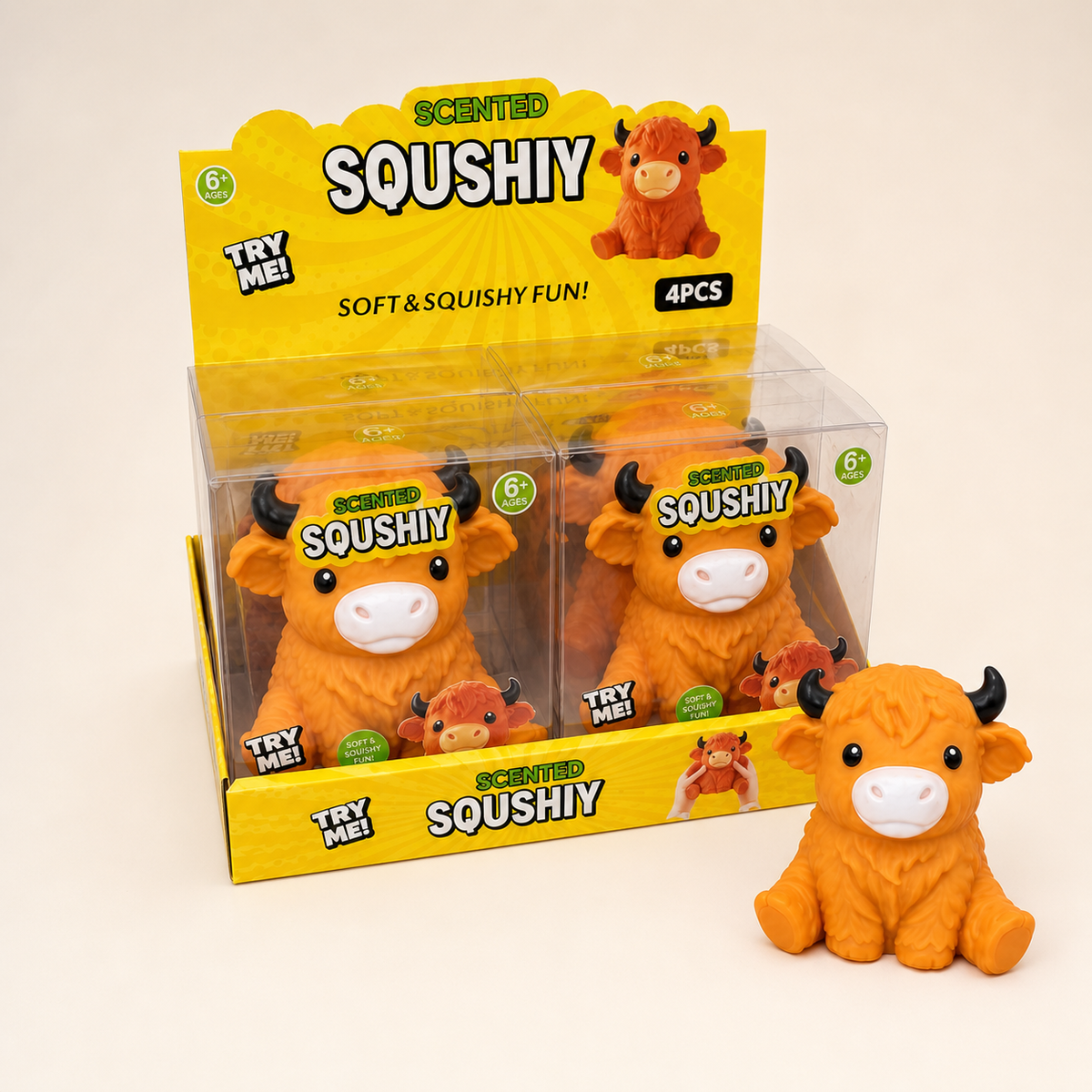 Jumbo Highland Cow Slow-Rise Squishy