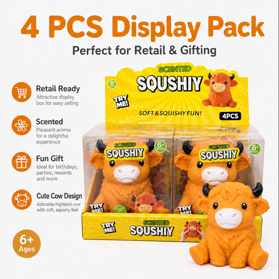 Jumbo Highland Cow Slow-Rise Squishy