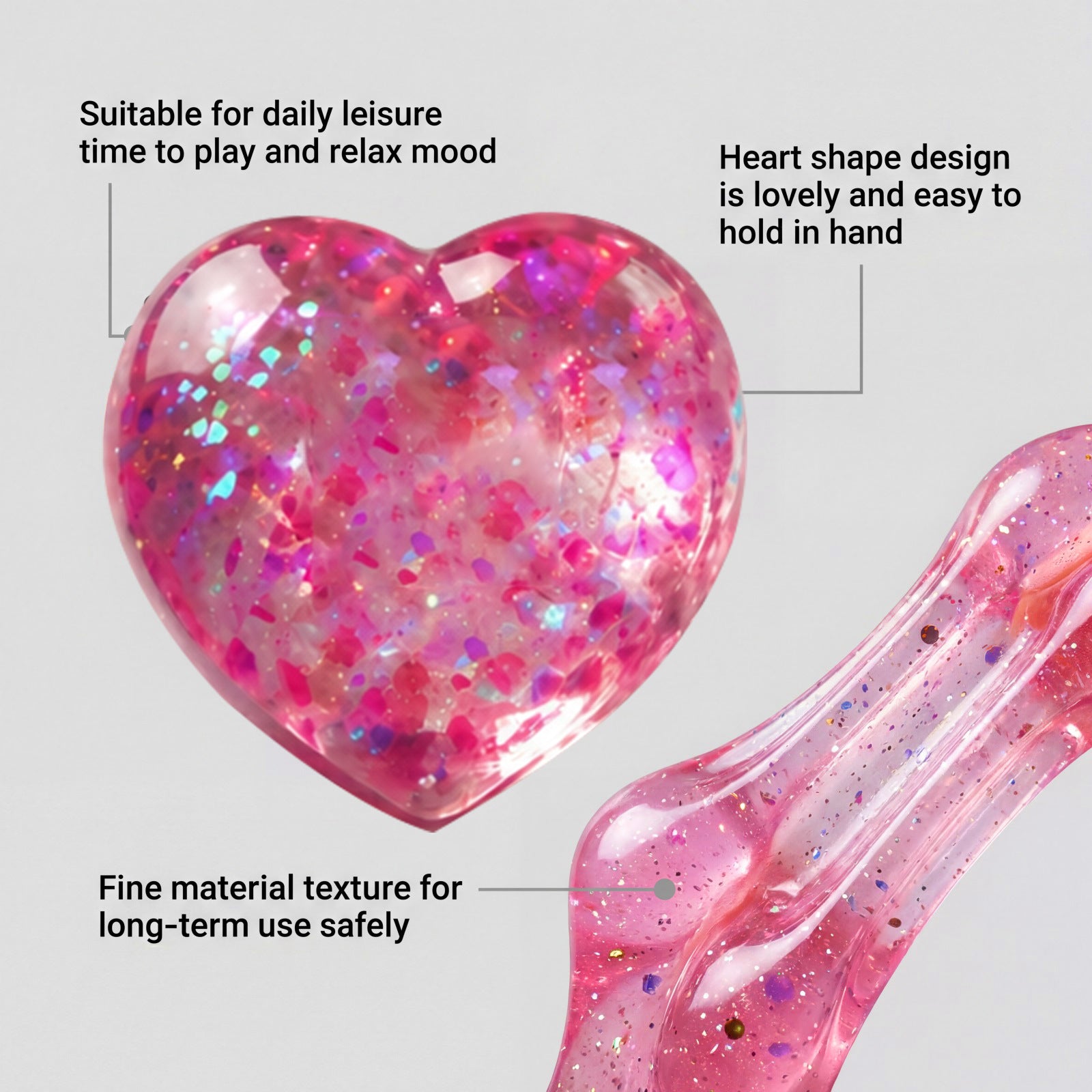 NeeDoh Heart Shaped Squishy Toy