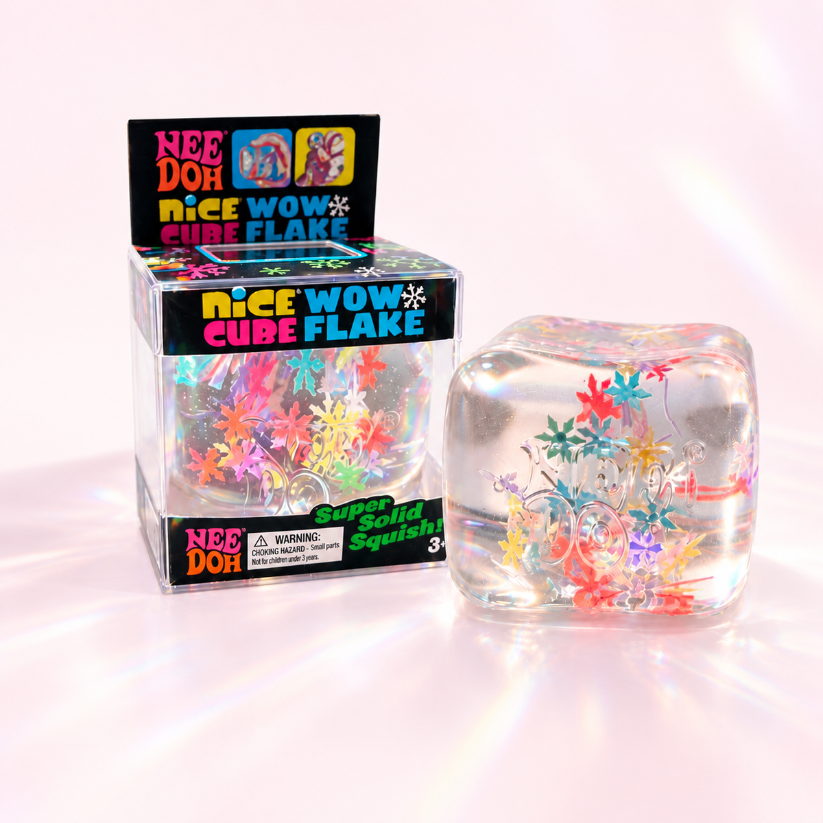Rainbow Snowflake Cube Squishy  Slow-Rise Sensory Toy