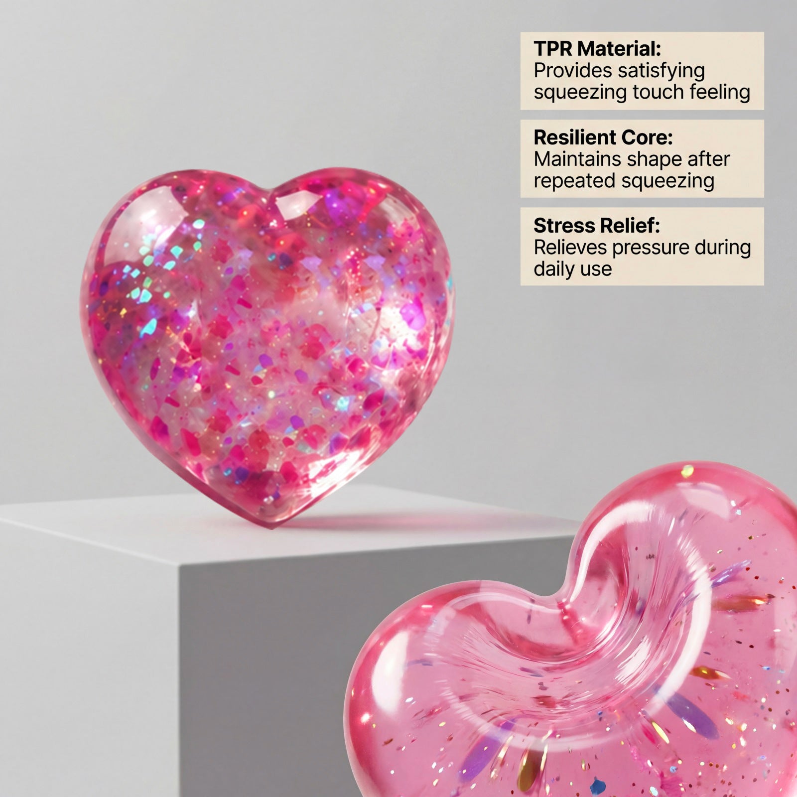 NeeDoh Heart Shaped Squishy Toy