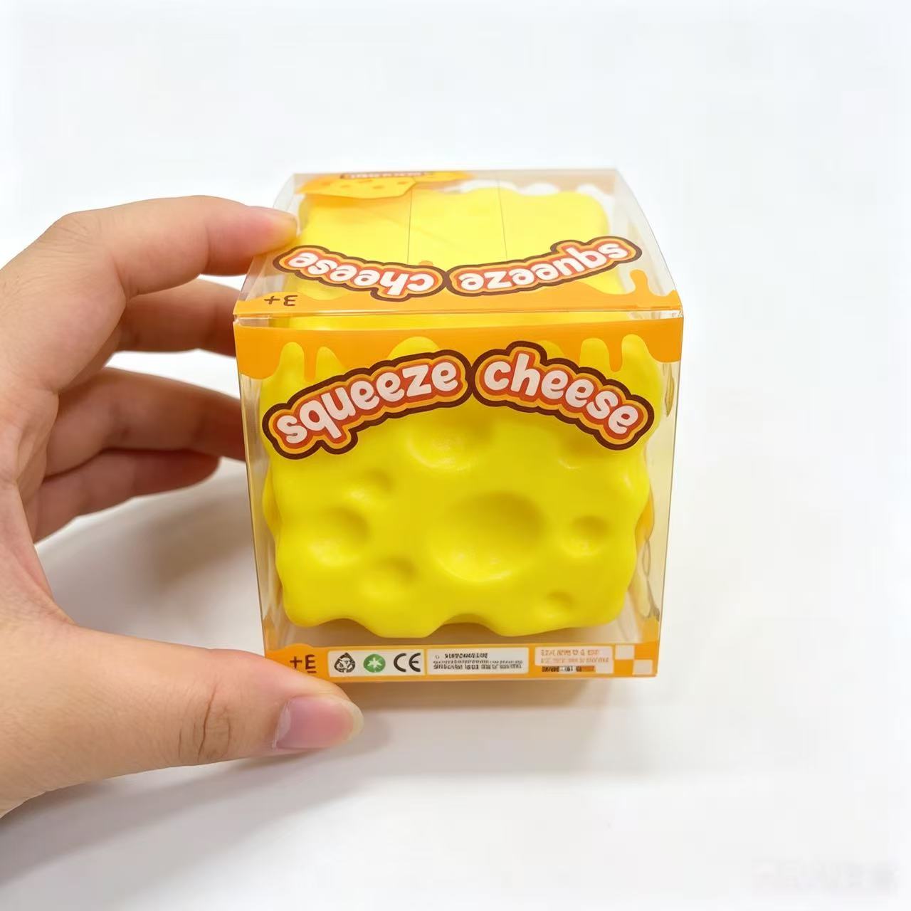 Cheese Squeeze Squishy – Soft Stretchy Kawaii Stress Relief Fidget Toy