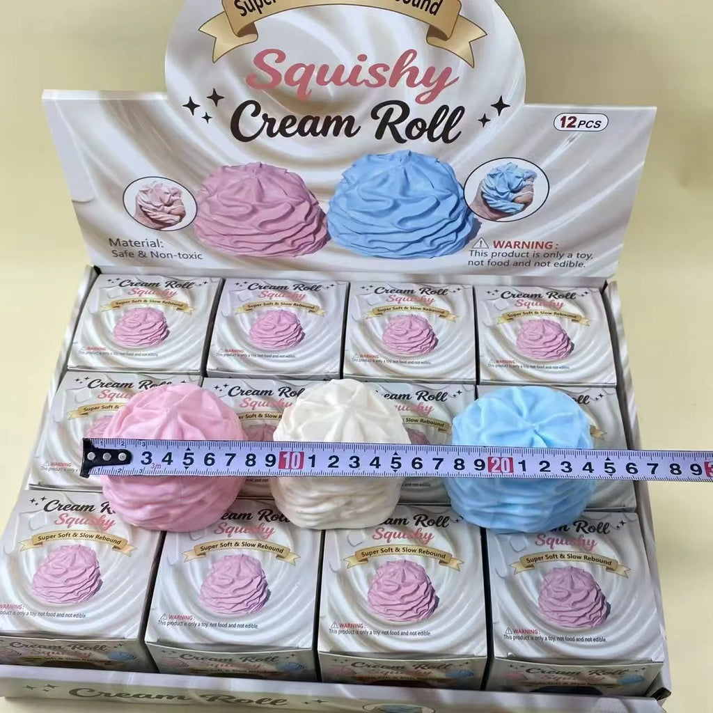 Cream Roll Squishy — Slow-Rise Stress Relief Toy