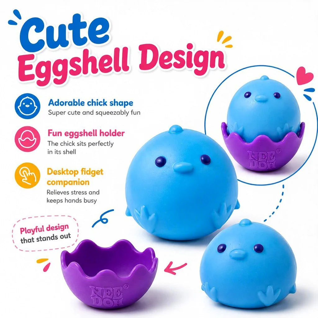 Chick Egg Squishy — Peelable Shell Stress Relief Squeeze Toy