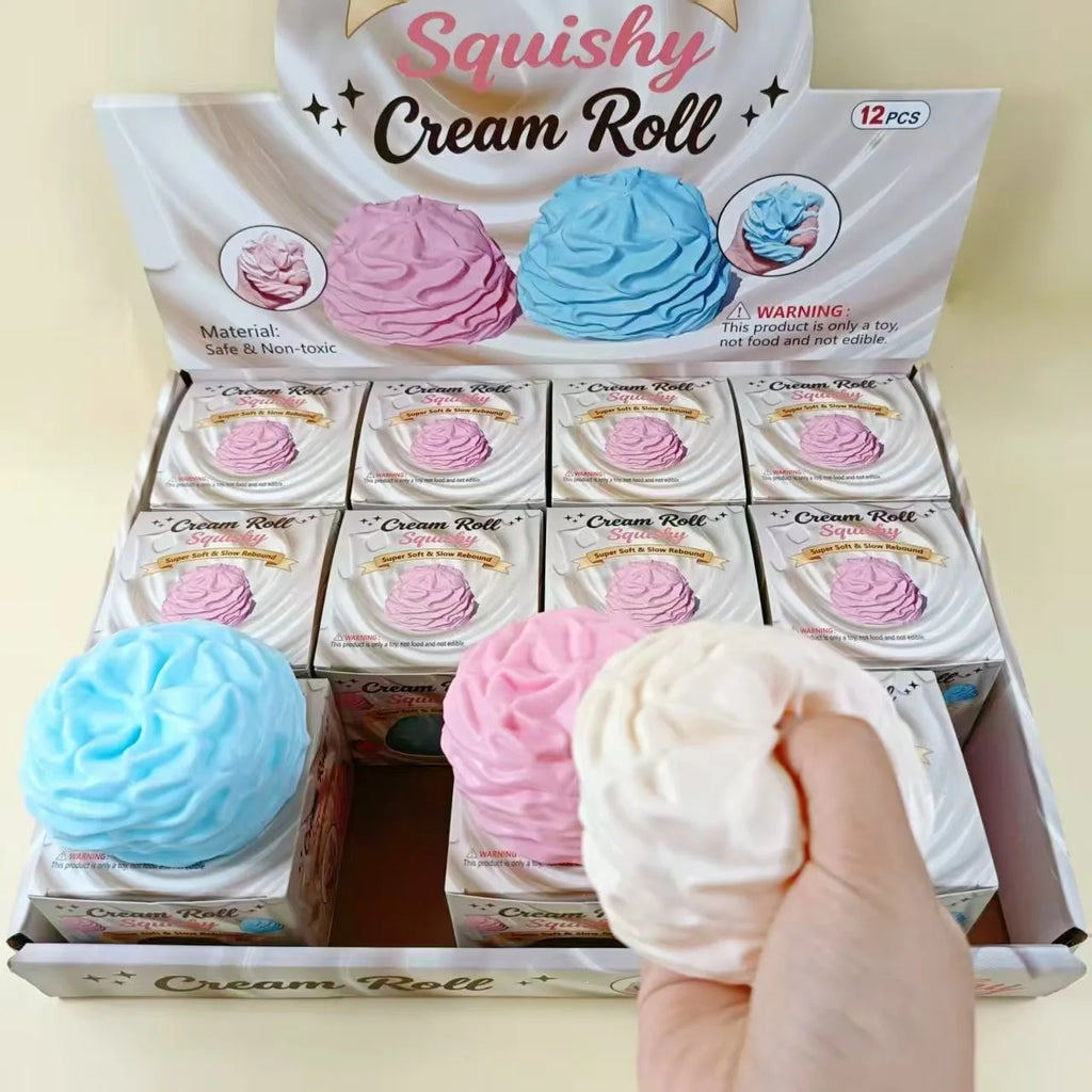 Cream Roll Squishy — Slow-Rise Stress Relief Toy