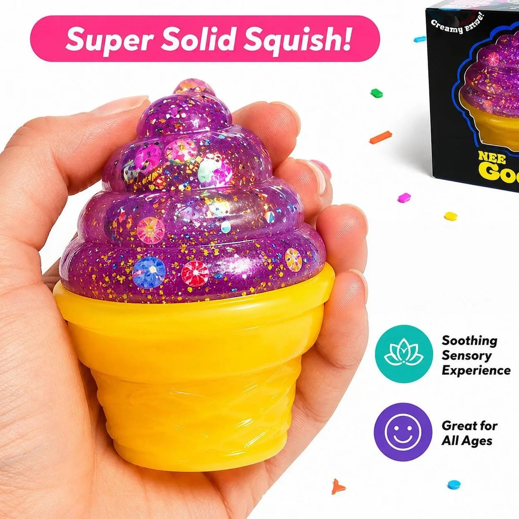 Glitter Ice Cream Squishy — Maltose Stress Relief Squeeze Toy