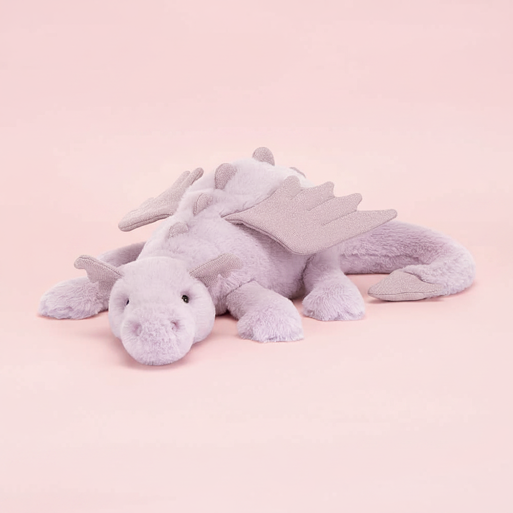 Lavender Dragon pink background
