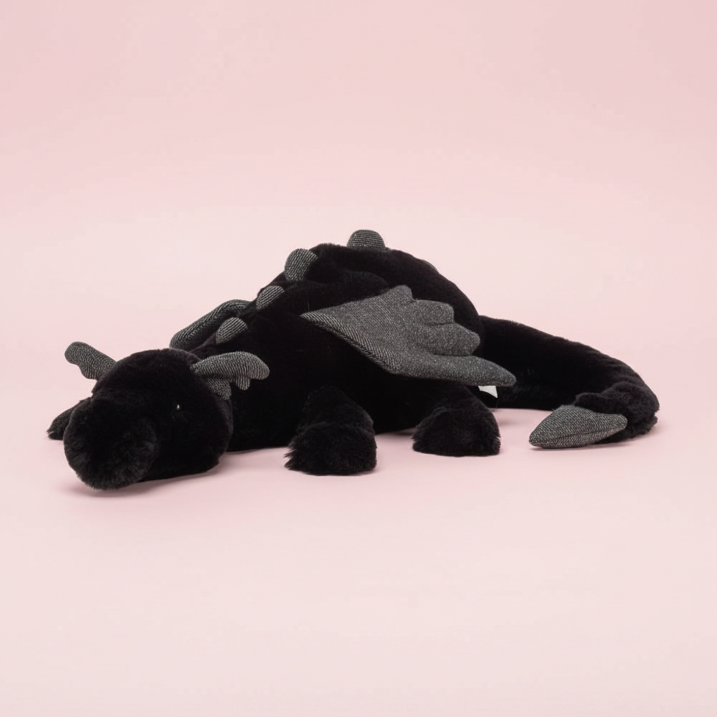Onyx Dragon pink background