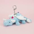 Sky Dragon Bag Charm pink background