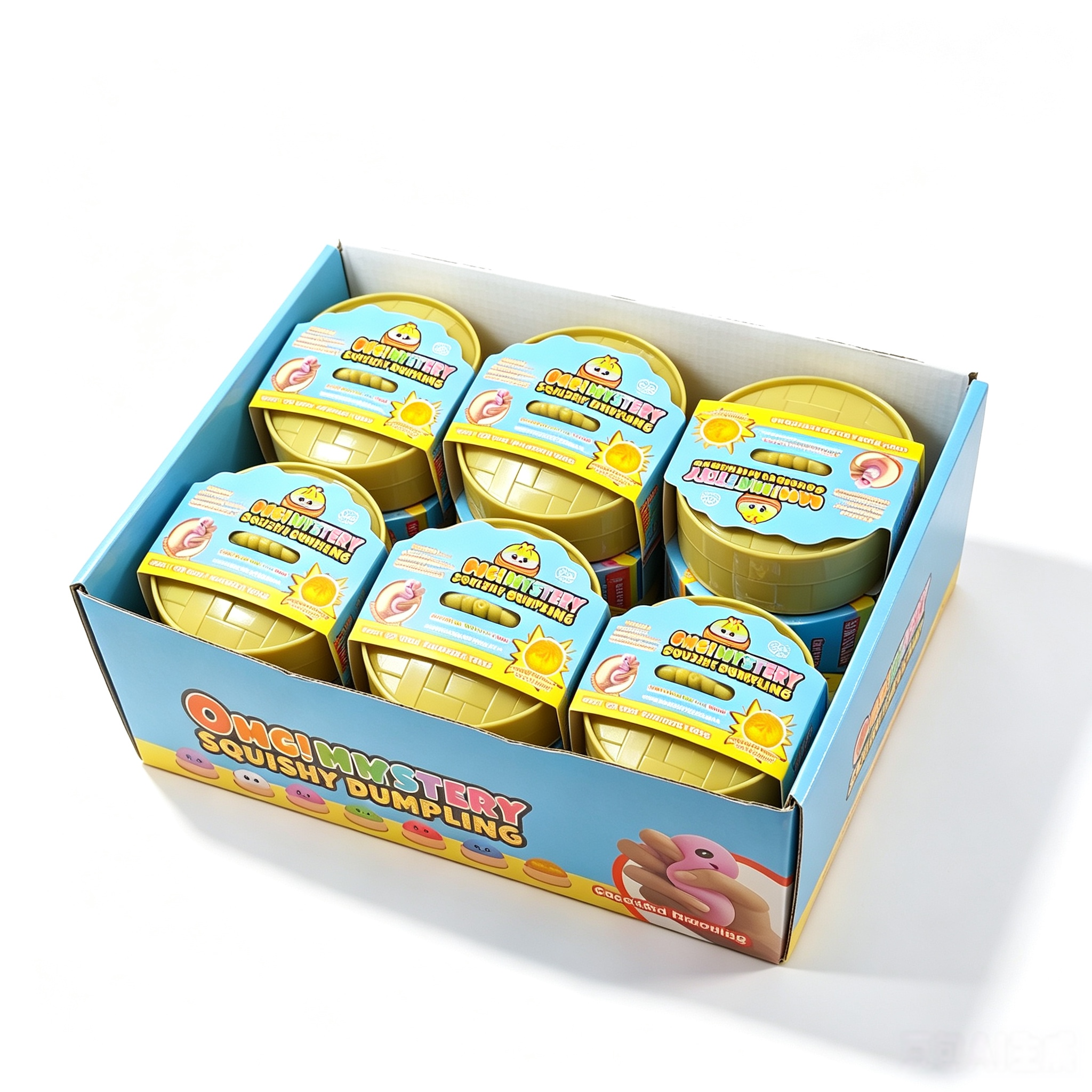 Mystery Dumpling Squishy in Bamboo Steamer – Slow Rising Kawaii Stress Toy