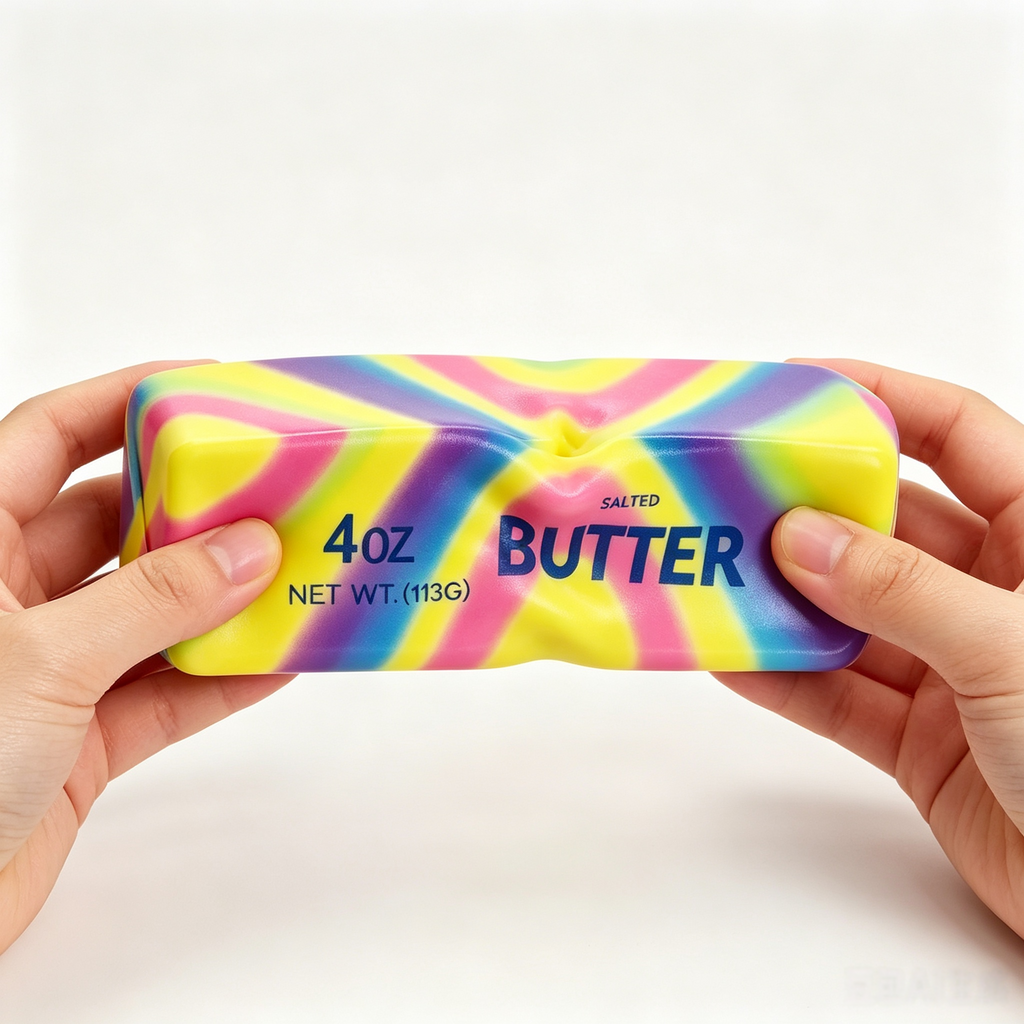 Rainbow Swirl Butter Squishy