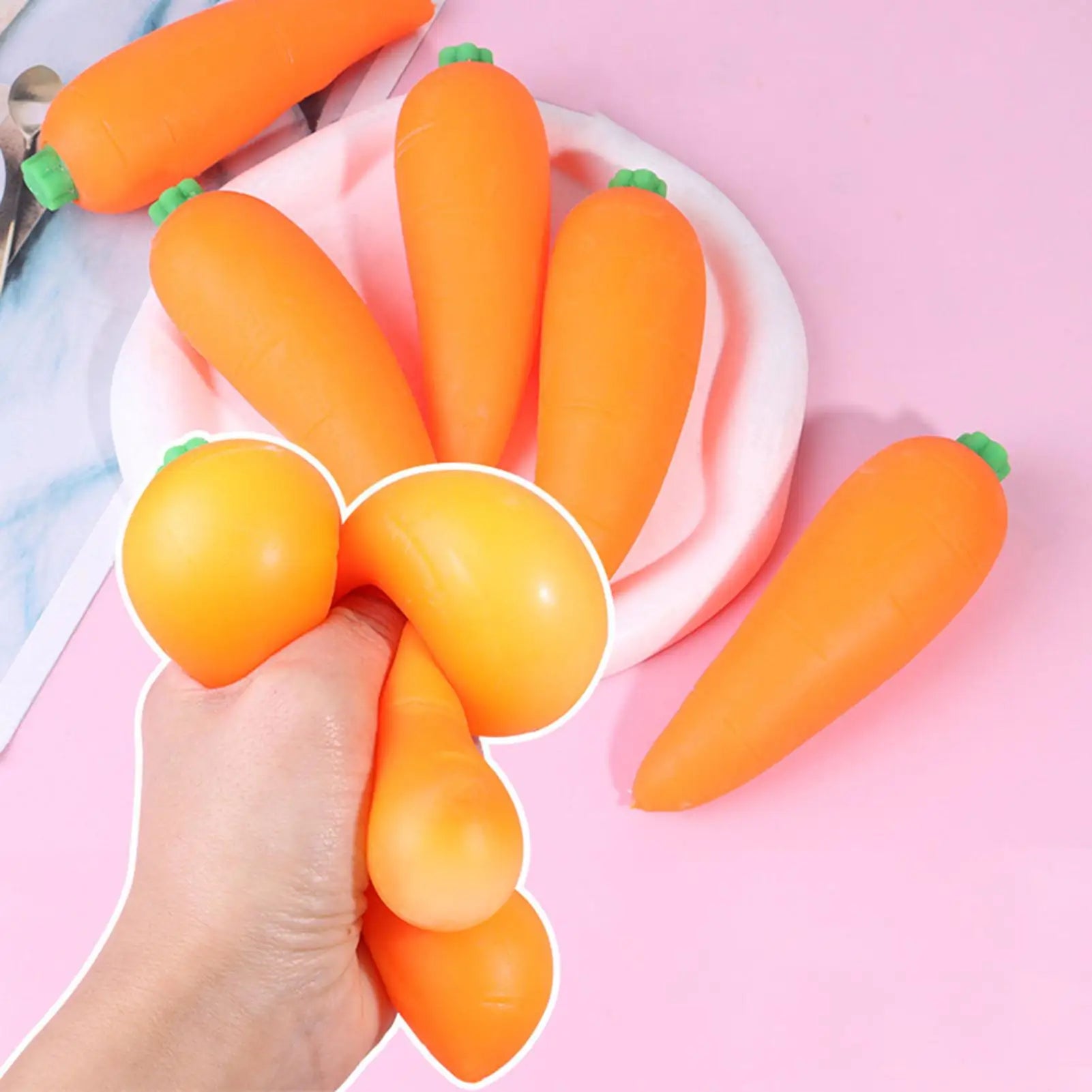 Carrot Shaped Squishy Squeeze Toy — Slow-Rise Stress Relief