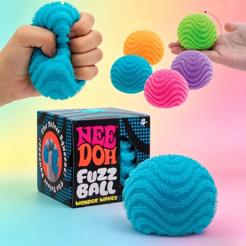 Fuzz Ball Wonder Waves — Textured Sensory Stress Relief Squeeze Toy