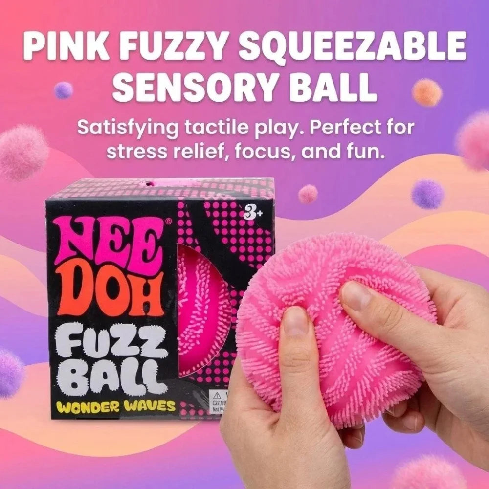 Fuzz Ball Wonder Waves — Textured Sensory Stress Relief Squeeze Toy