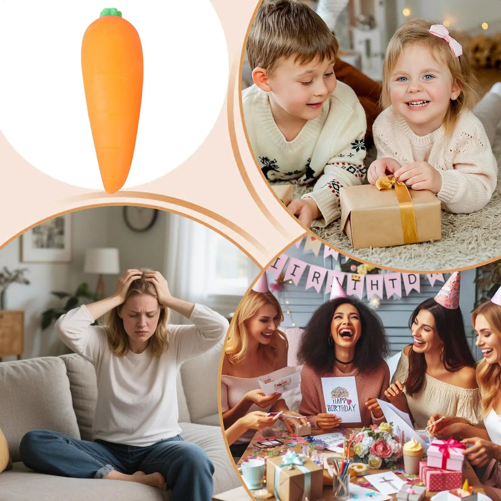 Carrot Shaped Squishy Squeeze Toy — Slow-Rise Stress Relief