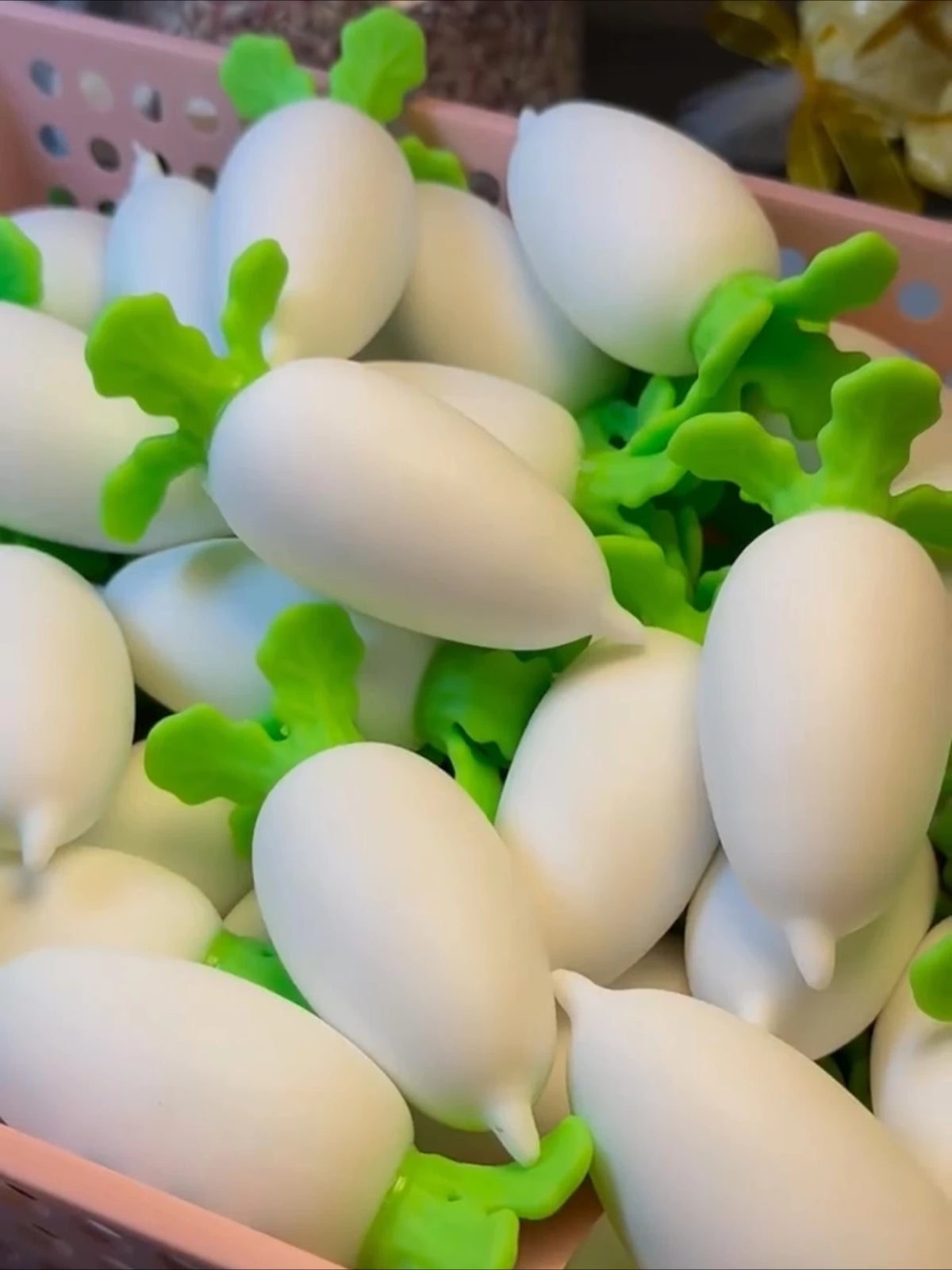 White Radish Crunchy Squishy — ASMR Stress Relief Fidget Toy