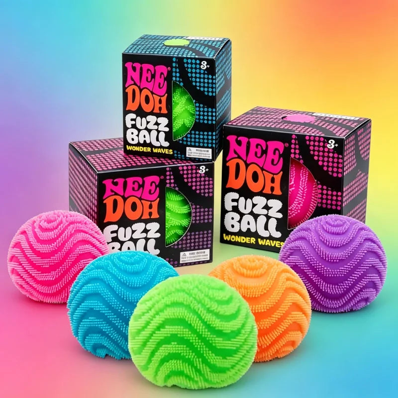 Fuzz Ball Wonder Waves — Textured Sensory Stress Relief Squeeze Toy