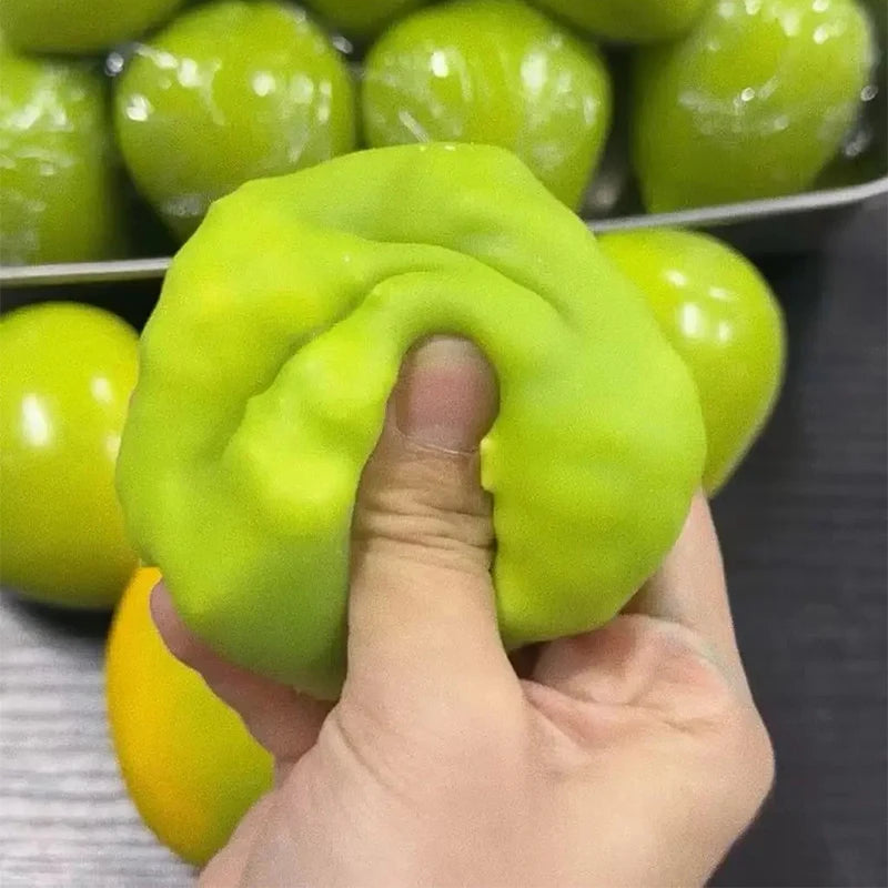 Ultra Soft Temperature Changing Mango Handmade Ball decompression Squeeze Toy Squishy Toy ASMR Decompression Relaxation Toy Gift