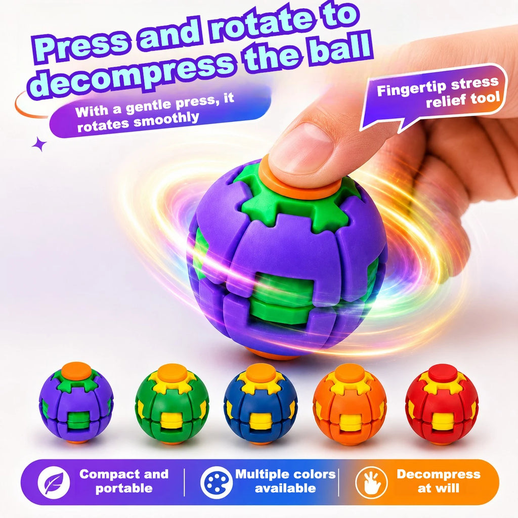 Mini Finger Spinner — Press to Rotate Stress Relief Fidget Toy