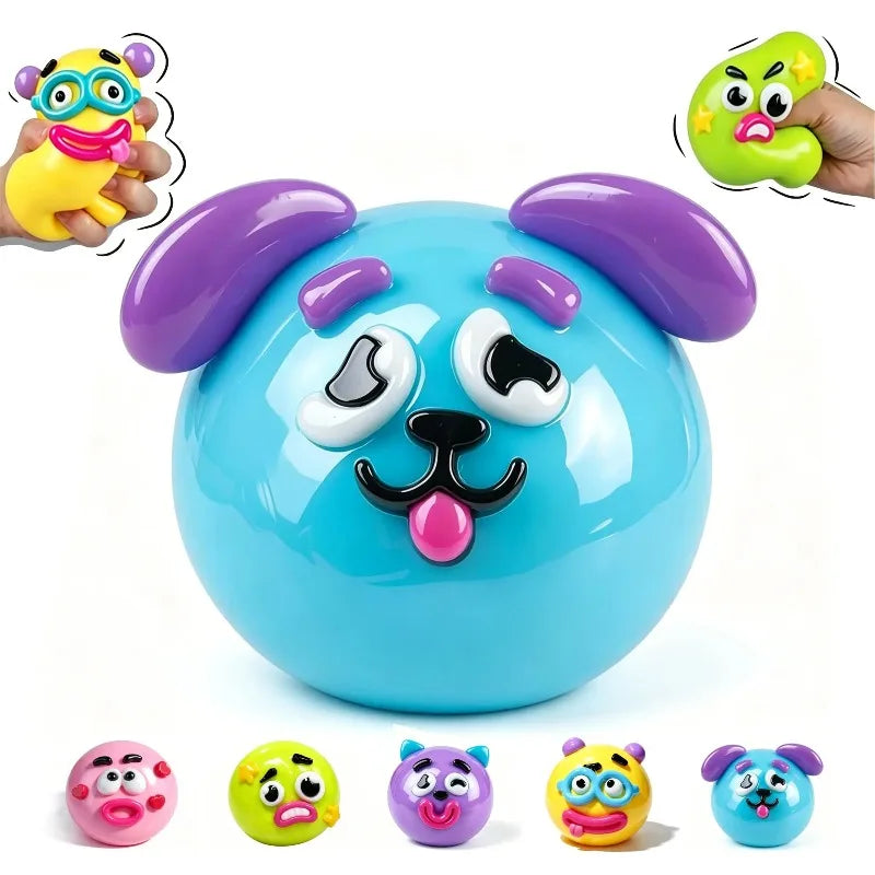 Dog Face Swap Squishy — Slow-Rise Moldable Stress Relief Toy