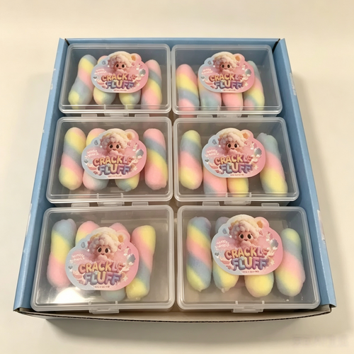 Crackle Fluff Rainbow Marshmallow Squish