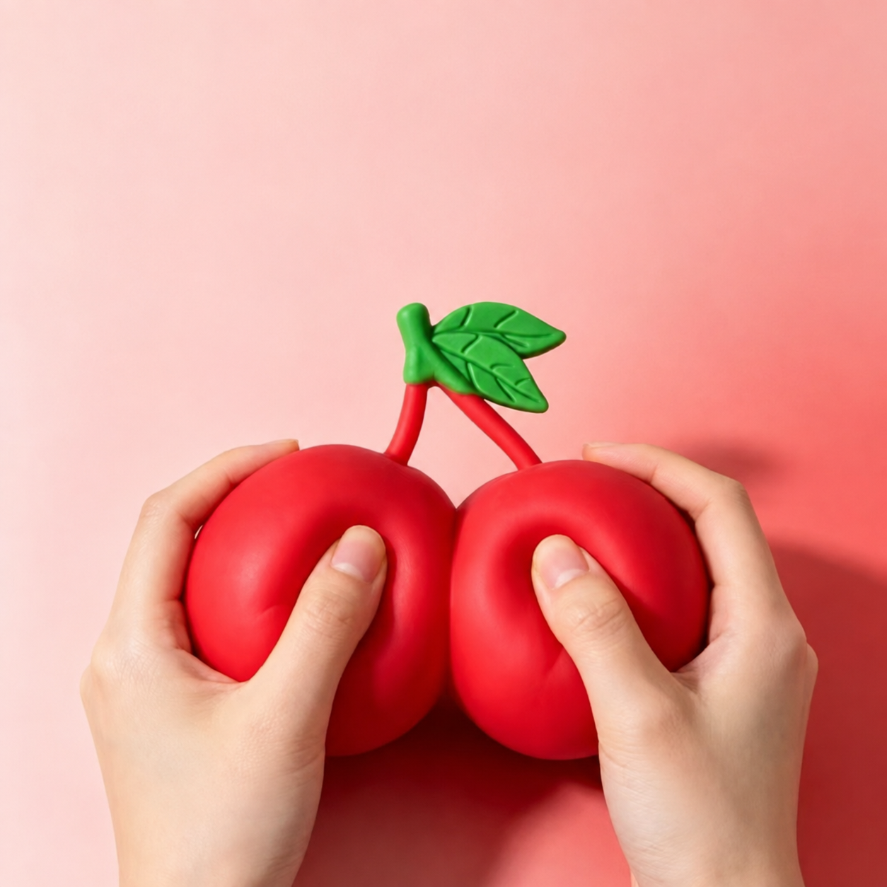 Giant Double Cherry Squishy — Jumbo Squeeze Toy