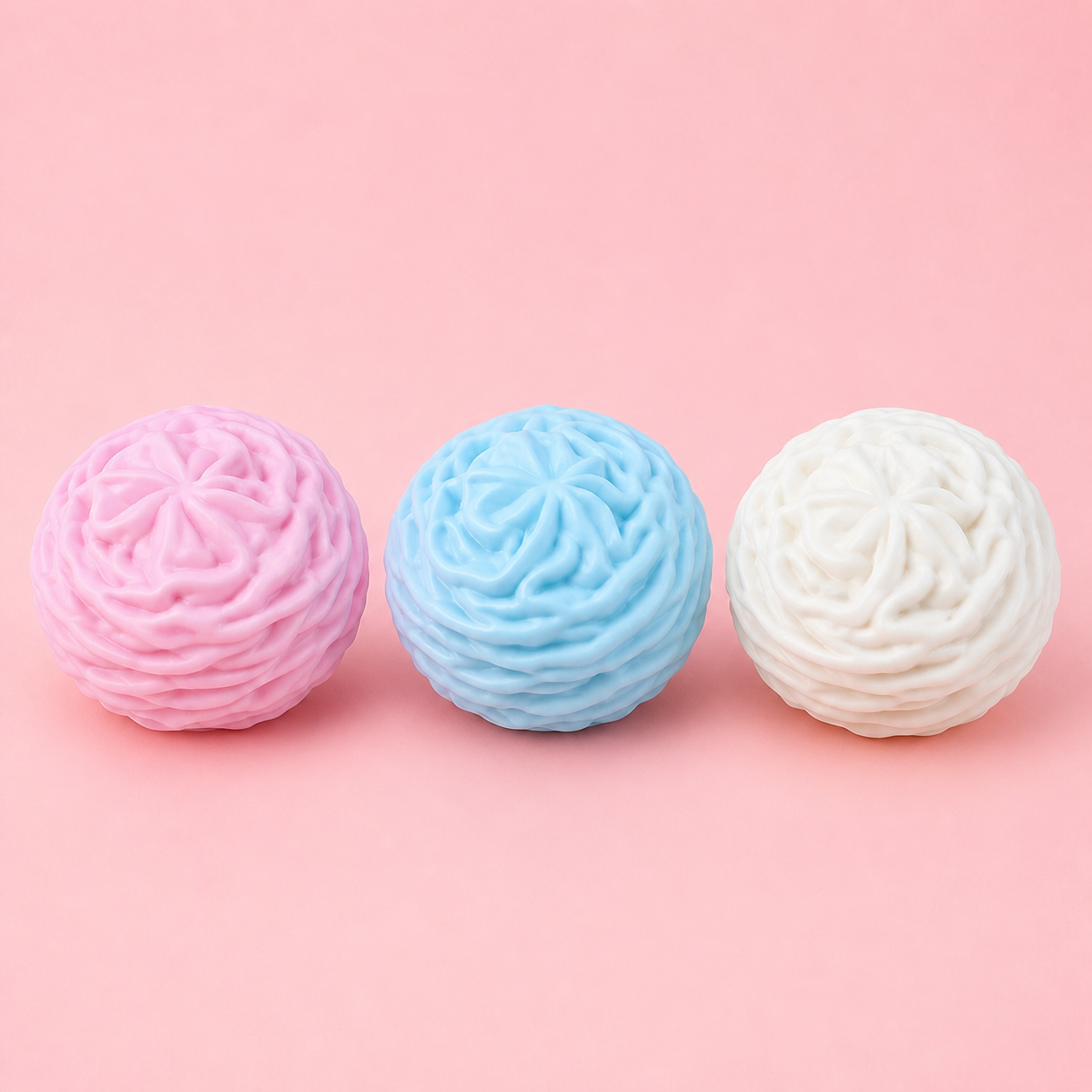 Cream Roll Squishy  Pink, Blue & White
