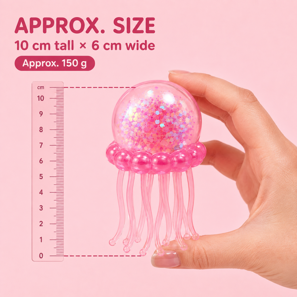 Extra-Large Jellyfish Squishy  Pink, Blue & Purple