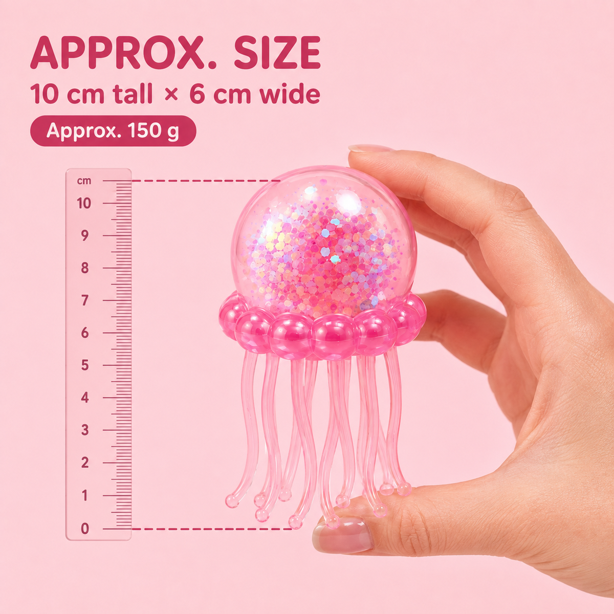 Extra-Large Jellyfish Squishy  Pink, Blue & Purple