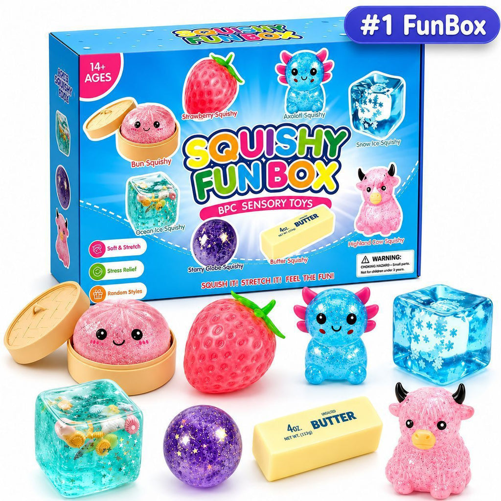 Maltose Squishy Bundle Pack — 8-Piece Stress Relief Gift Set