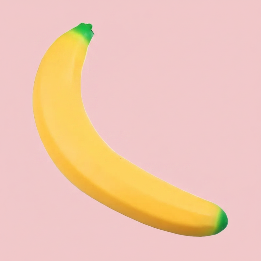 Giant Banana Squishy Pink Background