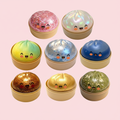 Glitter Dumplings Pink Background