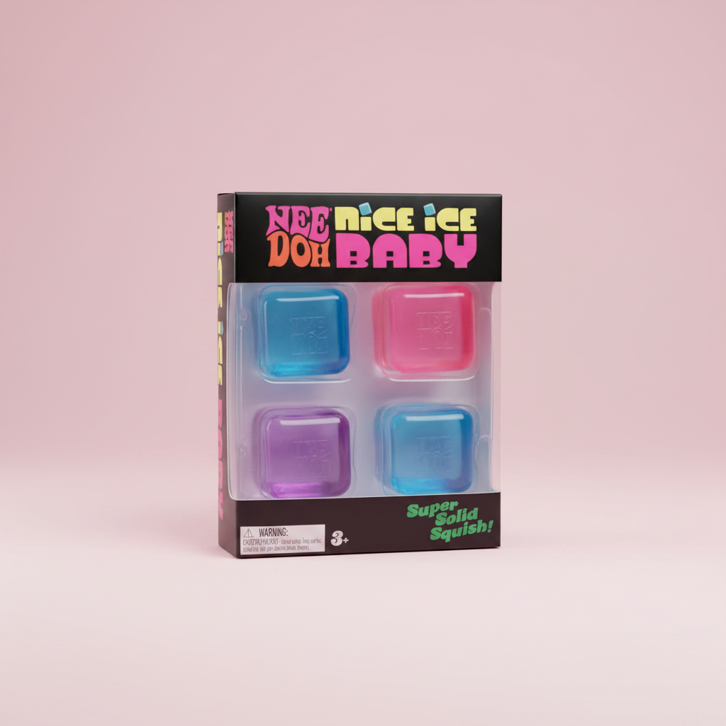 Ice Cube Squishy Box - Pink Background