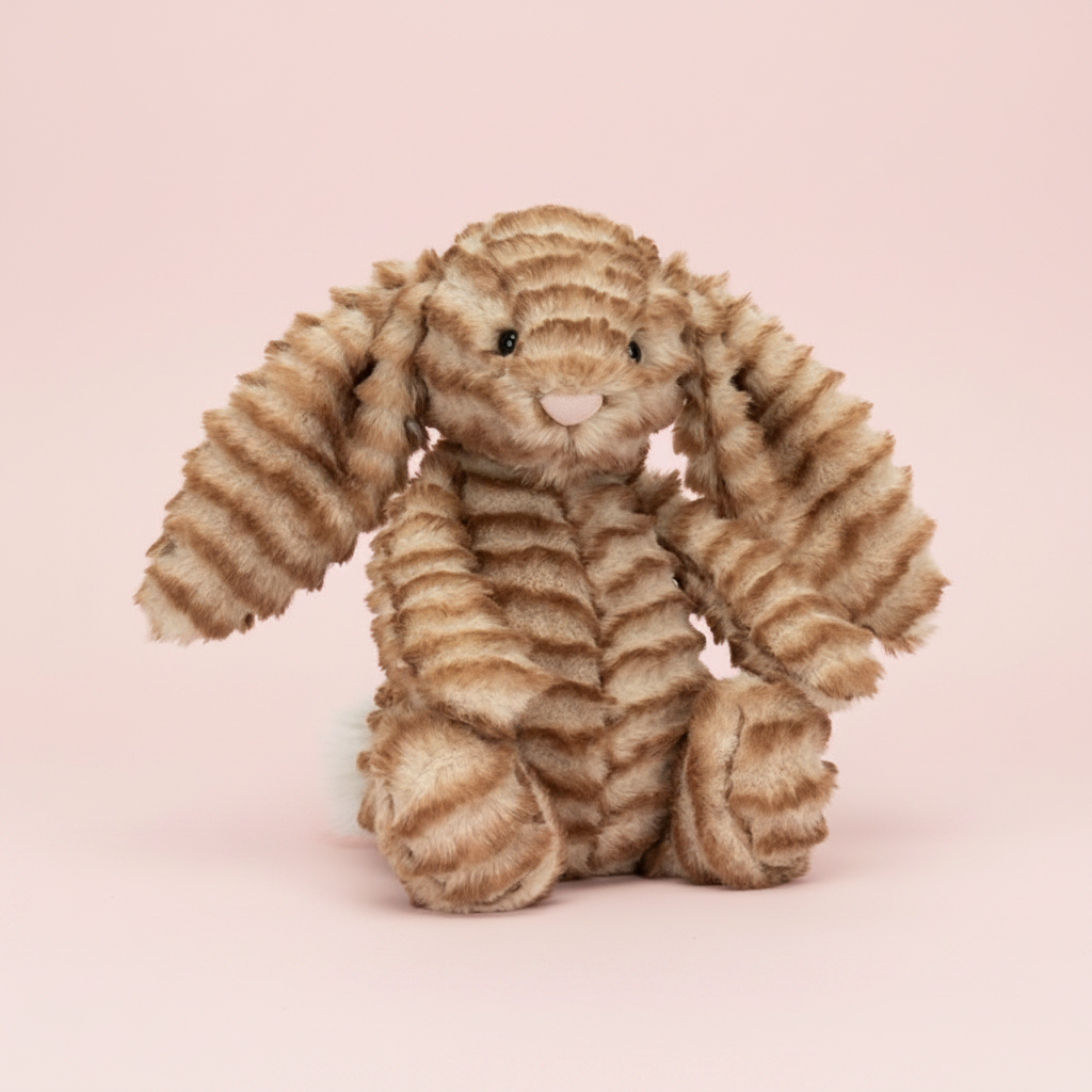 Bashful Luxe Bunny Juniper pink background no logo