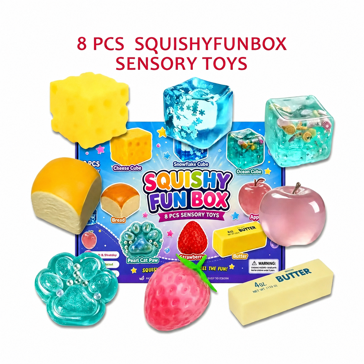 Maltose Squishy Bundle Pack — 8-Piece Stress Relief Gift Set