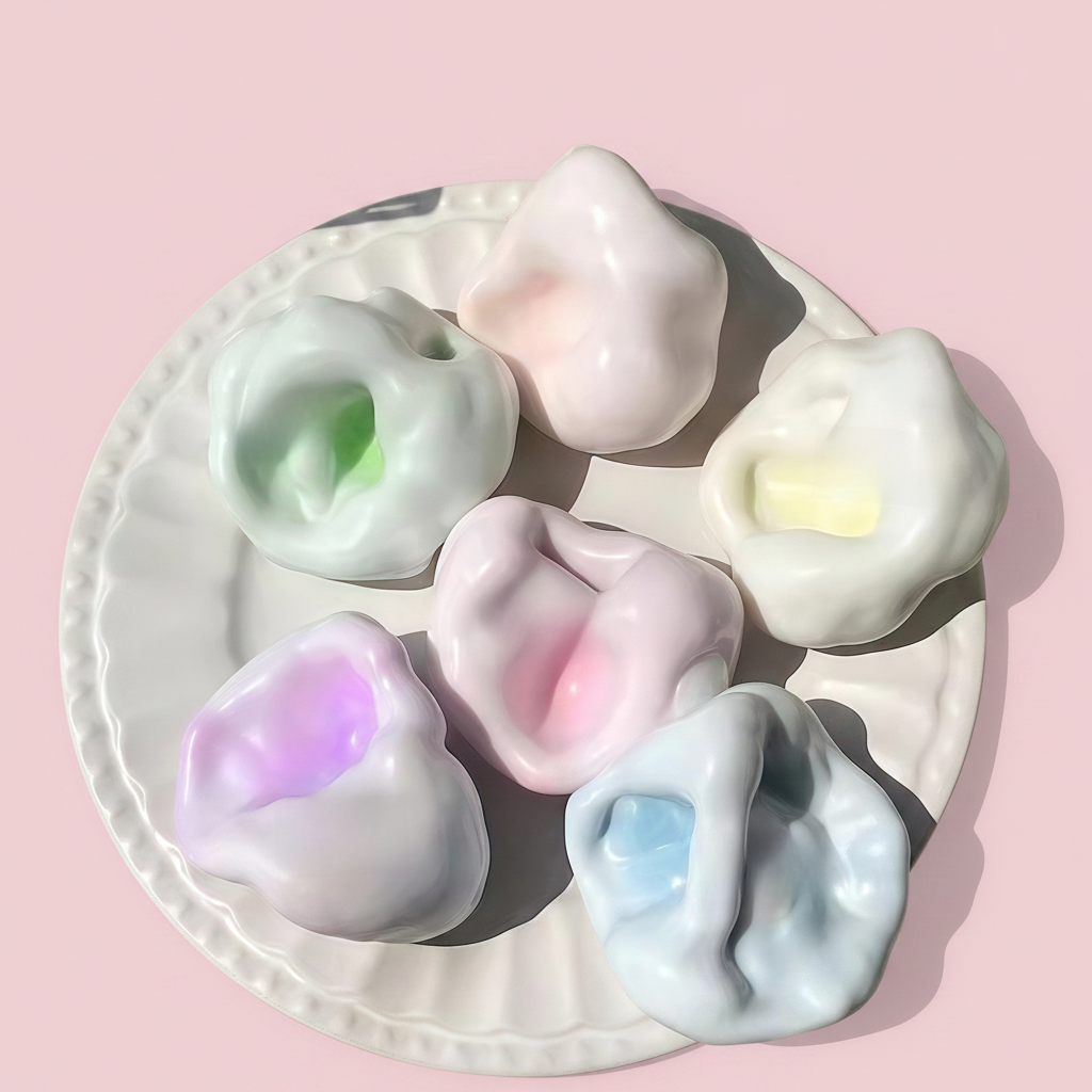 Mochi Squishy Pink Background