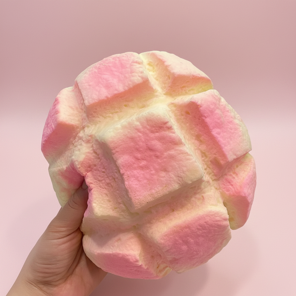 Pineapple Bun Squishy Pink Background