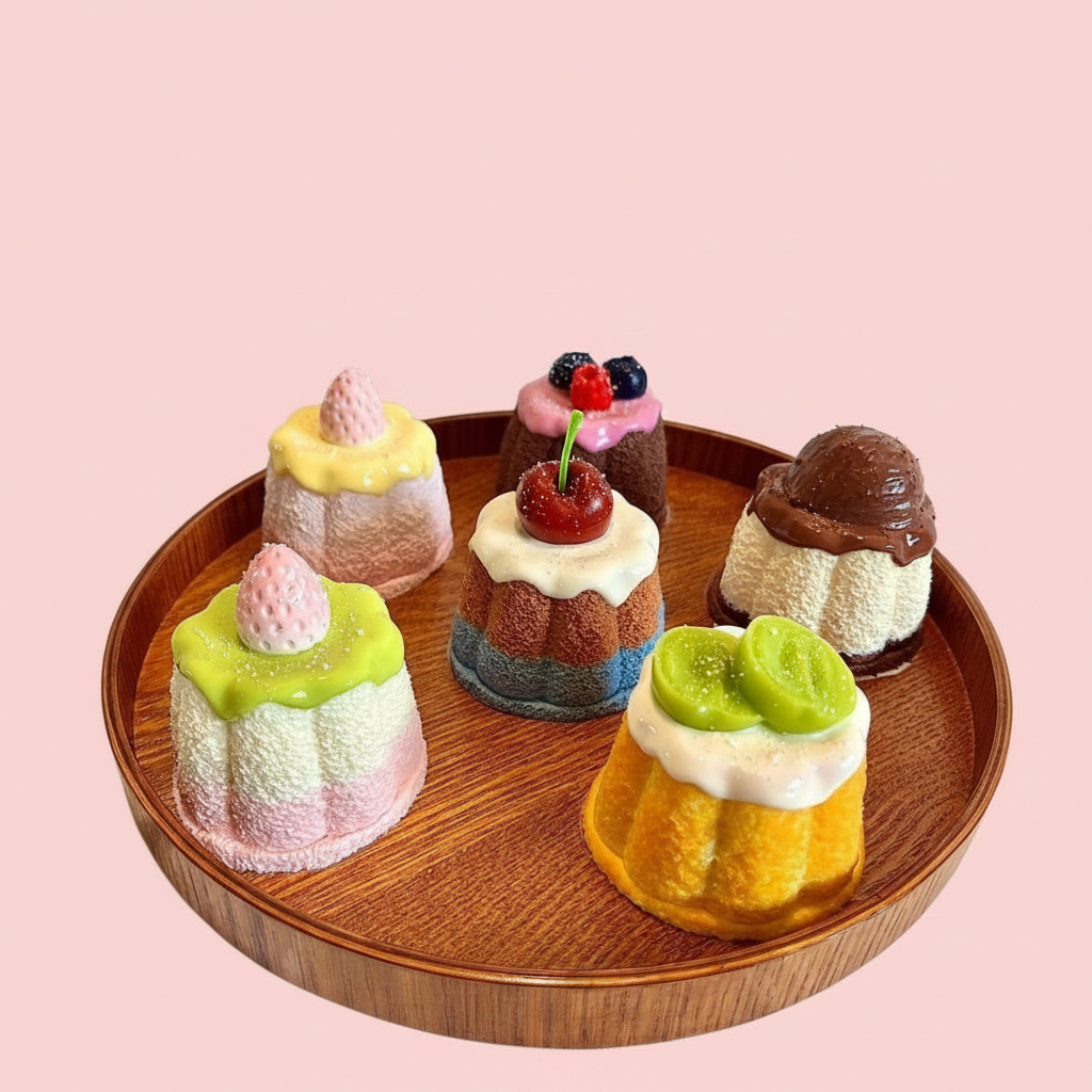 Pudding Squishy Collection Pink Background