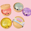 Smiley Bun Squishy - Pink Background