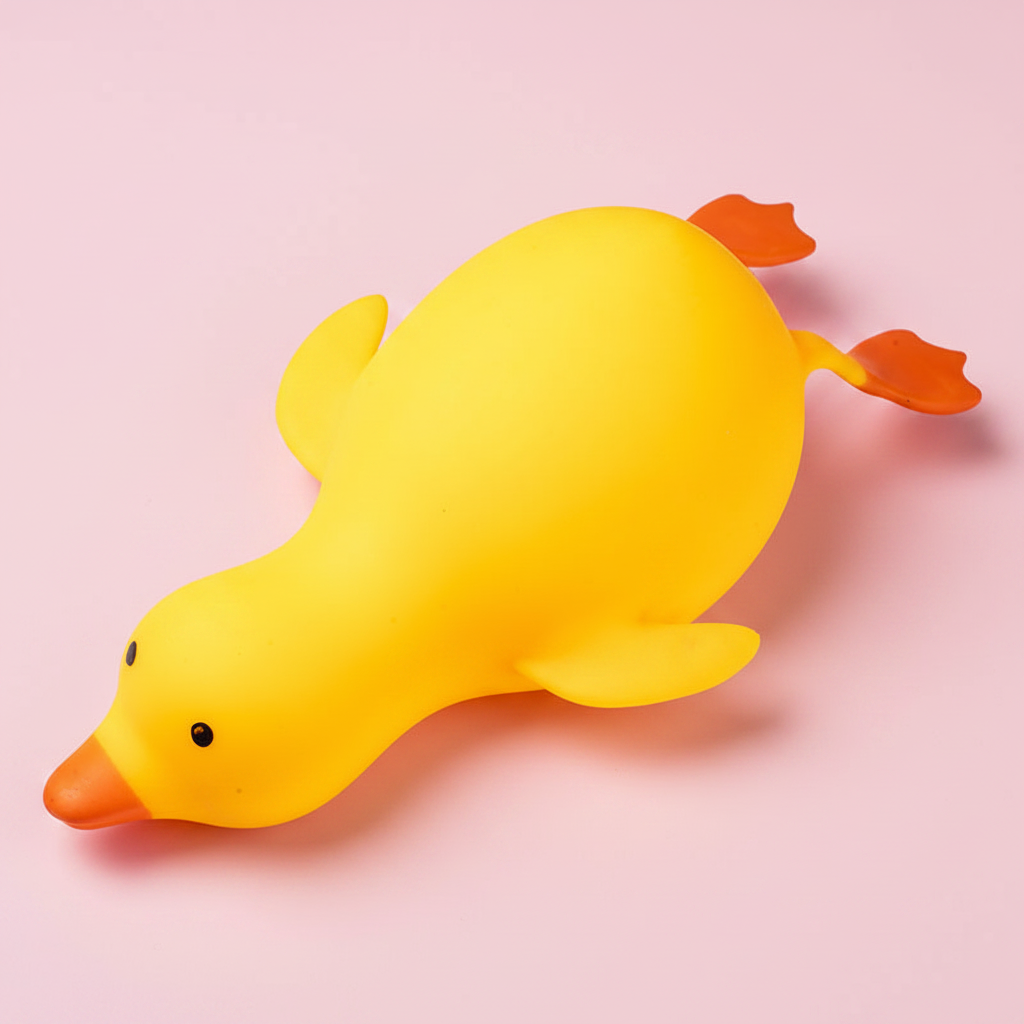 Squishy Duck Pink Background