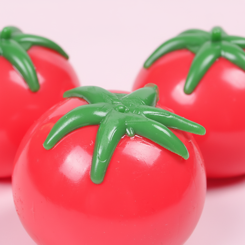 Tomato Squishy Pink Background
