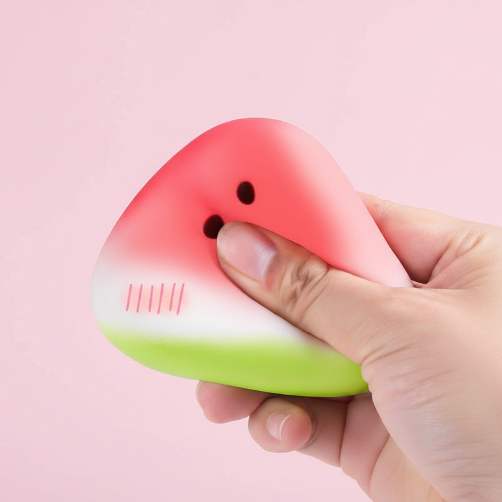 Watermelon Shark Squishy Pink Background
